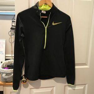 Black and neon Nike dry fit top